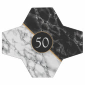 Stein aus schwarzem und weißem Marmor - Alter hinz Fußball (Flach)