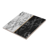 Stein aus schwarzem und weißem Marmor - Fliese (Seite)