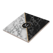 Stein aus schwarzem und weißem Marmor individuell Fliese (Seite)