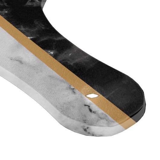 Stein aus schwarzem und weißem Marmor - Letter hin Schneidebrett (Ecke)