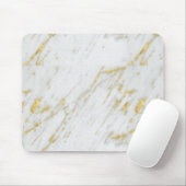 Stein aus weißem Marmor mit Glitzer Mousepad (Mit Mouse)
