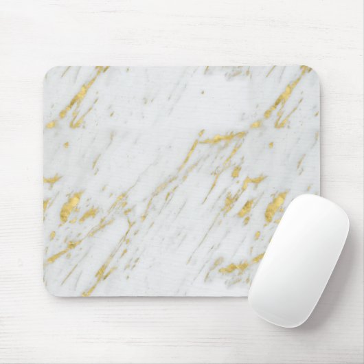 Stein aus weißem Marmor mit Glitzer Mousepad (Mit Mouse)