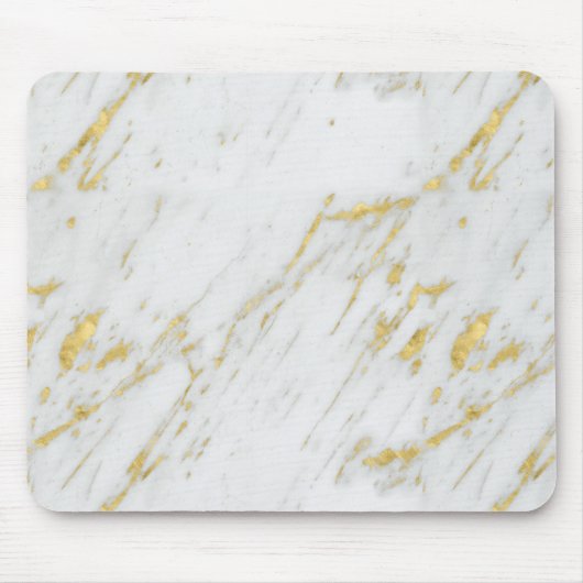Stein aus weißem Marmor mit Glitzer Mousepad (Vorne)