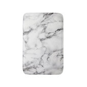 Stein aus weißem schwarzem und grauem Marmor Badematte (Vorderseite Vertikal)