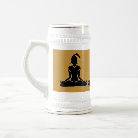 Stein -Beer Yoga Stein Bierglas (Links)