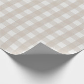 Stein-Beige-Buffalo-Karo-Weihnachten Geschenkpapier (Ecke)