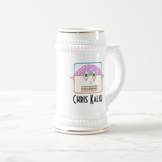 Stein - besonders angefertigt bierglas (VorderseiteRechts)