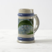 Stein Blue Floral Hydrangea Blume Steins Bierglas (VorderseiteRechts)