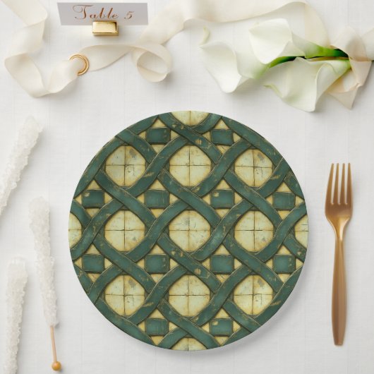 Stein-Celtic-Weave Pappteller (Hochzeit)