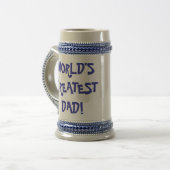 Stein - "der BESTSTE VATER der WELT! " Bierglas (Vorderseite Links)