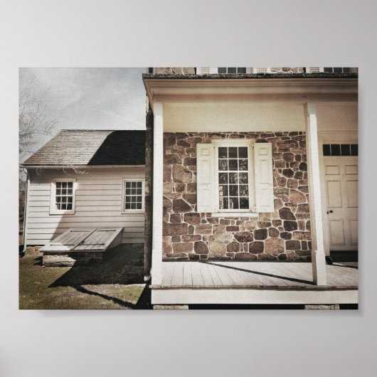 Stein Farmhaus Druck Poster (Vorne)