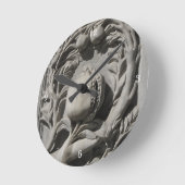 Stein geschnitzte runde (mittlere) Wanduhr (Winkel)