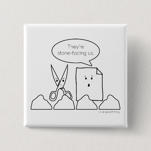 Stein-Gesicht Knopf Button (Vorderseite)