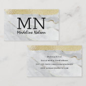 Stein | Goldfolie | Monogramm Visitenkarte (Vorne/Hinten)