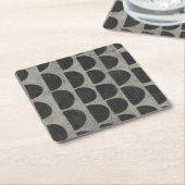 Stein - Halbrunde Rechteckiger Pappuntersetzer (angewinkelt)