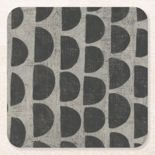 Stein - Halbrunde Rechteckiger Pappuntersetzer