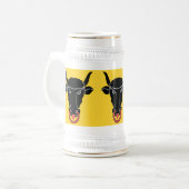 Stein Krug mit Flagge des Kantons Uri, Schweiz Bierglas (Vorderseite Links)