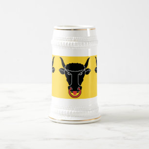 Stein Krug mit Flagge des Kantons Uri, Schweiz Bierglas
