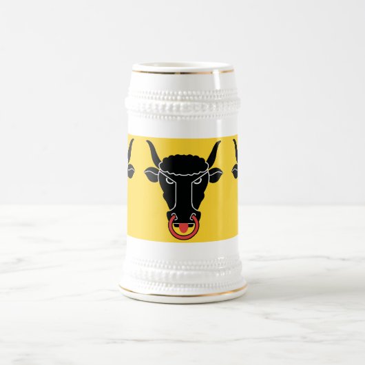 Stein Krug mit Flagge des Kantons Uri, Schweiz Bierglas (Mittel)