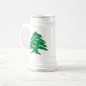 Stein - libanesische Zeder Bierglas (Vorderseite Links)