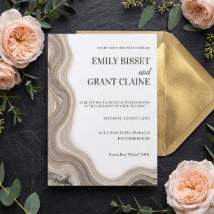 Stein Marmor Achat Hochzeitseinladung Einladung