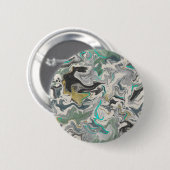 Stein-Marmorierung mit Türkisadern 2 1/4" Rund Button (Vorne & Hinten)