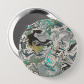 Stein-Marmorierung mit Türkisadern 4" Rund Button (Vorne & Hinten)