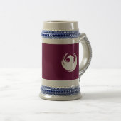 Stein mit der Flagge der Stadt Phoenix, Arizona Bierglas (VorderseiteRechts)