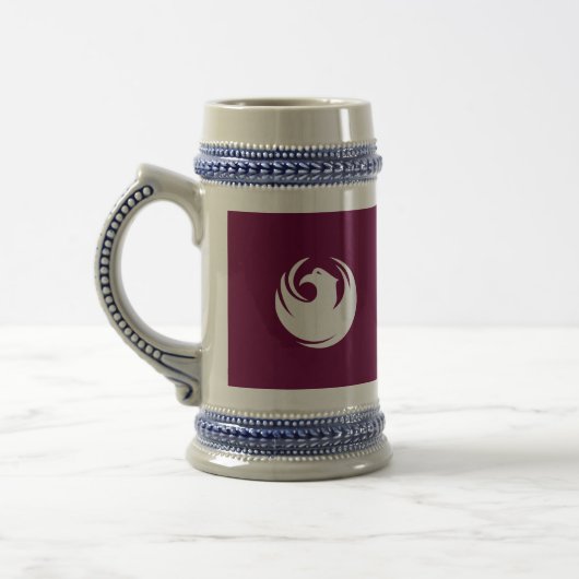 Stein mit der Flagge der Stadt Phoenix, Arizona Bierglas (Links)