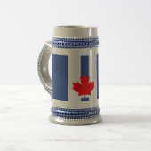 Stein mit Flagge von Toronto, Kanada Bierglas (Vorderseite Links)