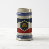 Stein mit Flagge von Utah, USA Bierglas (Mittel)