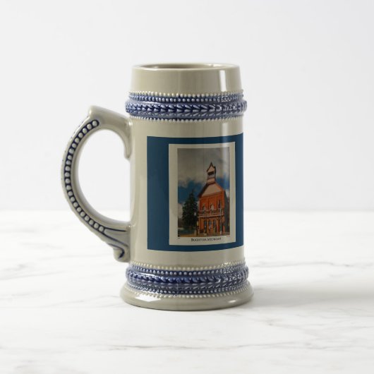 Stein mit Glauben-Familie und Freund-Mitteilung Bierglas (Links)
