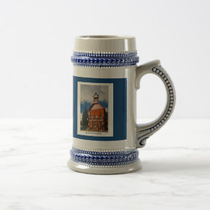 Stein mit Glauben-Familie und Freund-Mitteilung Bierglas