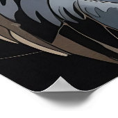 Stein-Mosaik-Bär-Wald Poster (Ecke)