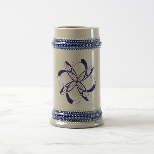 Stein-Mug mit blauem keltischen Design Bierglas (Mittel)