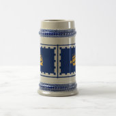 Stein-Mug mit Flagge von Quebec City, Kanada Bierglas (Mittel)
