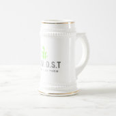Stein Mug(Weiß/Gold) Bierglas (VorderseiteRechts)