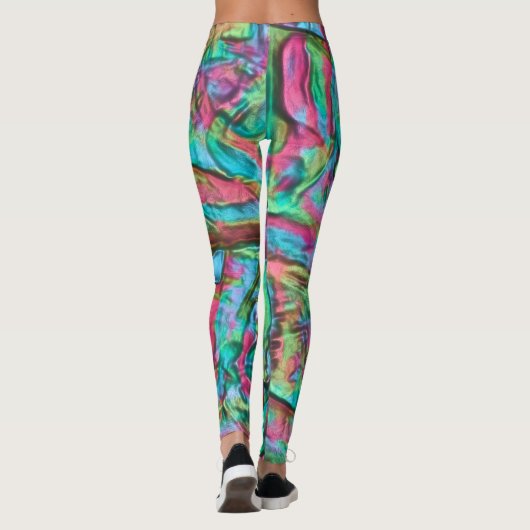 Stein oder geruchelt mit sanft seidigen Farbtönen Leggings (Rückseite)