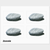 Stein Rechteckiger Aufkleber (Blatt)