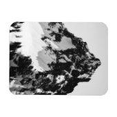 Stein, Schnee und Bäume Magnet (Horizontal)