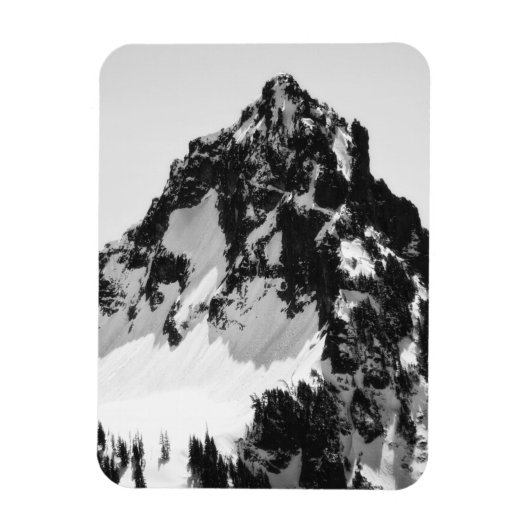 Stein, Schnee und Bäume Magnet (Vertikal)
