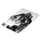 Stein, Schnee und Bäume Magnet (Linke Seite)