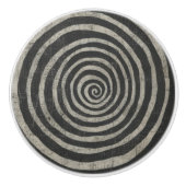 Stein - Spirale Keramikknauf (Vorderseite)