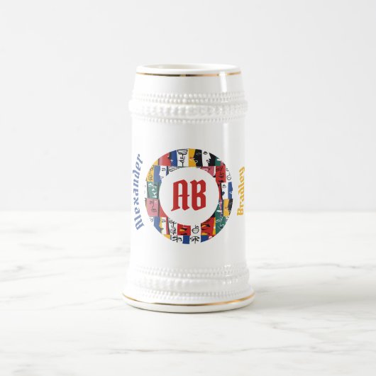 Stein-Stein Bierglas (Mittel)