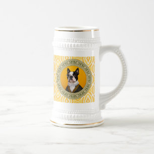 Stein Tasse - Boston Terrier Gentleman mit Monocle