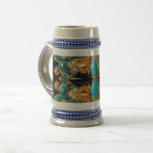 Stein Tasse mit Bahamas Colors Design (Vorderseite Links)