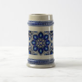 Stein-Tasse mit blauweißem Farbdesign Bierglas (Mittel)