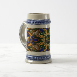 Stein Tasse mit Brasil Colors Design