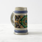 Stein Tasse mit brasilianischem Colors Design (Vorderseite Links)