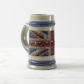 Stein Tasse mit British Colors Design (Vorderseite Links)